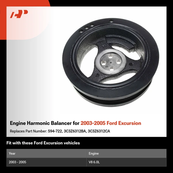 Engine Harmonic Balancer for 2003-2005 Ford Excursion