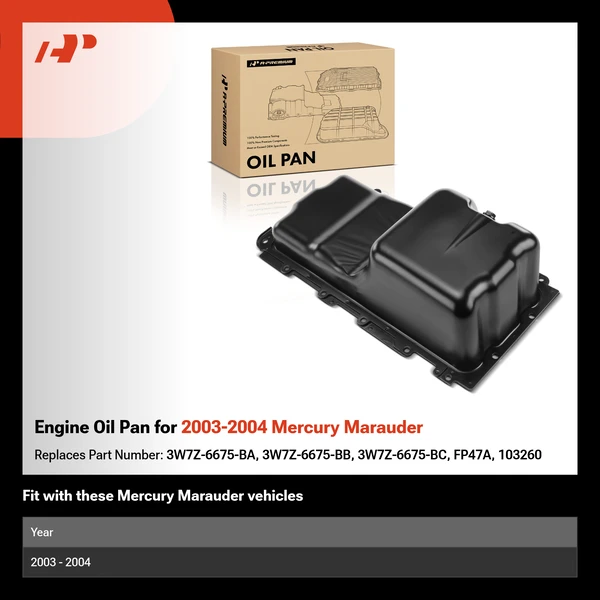 Engine Oil Pan for 2003-2004 Mercury Marauder