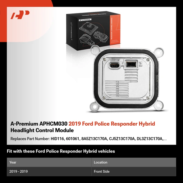 A-Premium APHCM030 2019 Ford Police Responder Hybrid Headlight Control Module