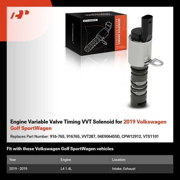 Engine Variable Valve Timing VVT Solenoid for 2019 Volkswagen Golf SportWagen