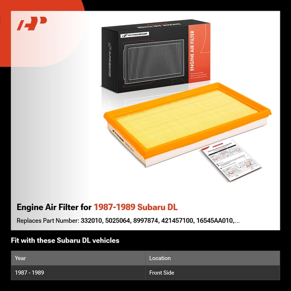 Engine Air Filter for 1987-1989 Subaru DL