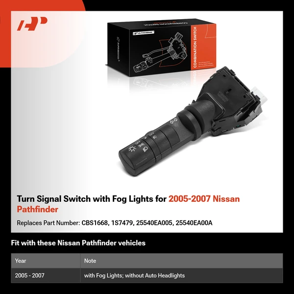 Turn Signal Switch with Fog Lights for 2005-2007 Nissan Pathfinder