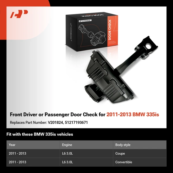 Front Driver or Passenger Door Check for 2011-2013 BMW 335is