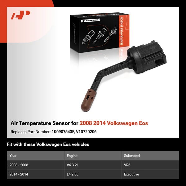 Air Temperature Sensor for 2008 2014 Volkswagen Eos