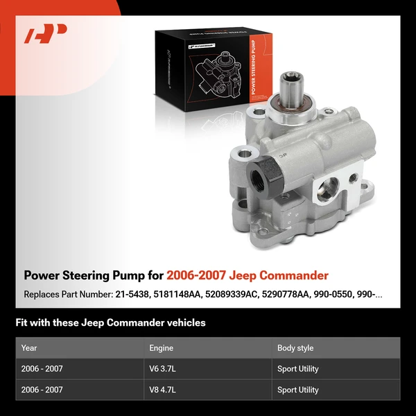Power Steering Pump for 2006-2007 Jeep Commander