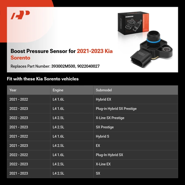 Boost Pressure Sensor for 2021-2023 Kia Sorento