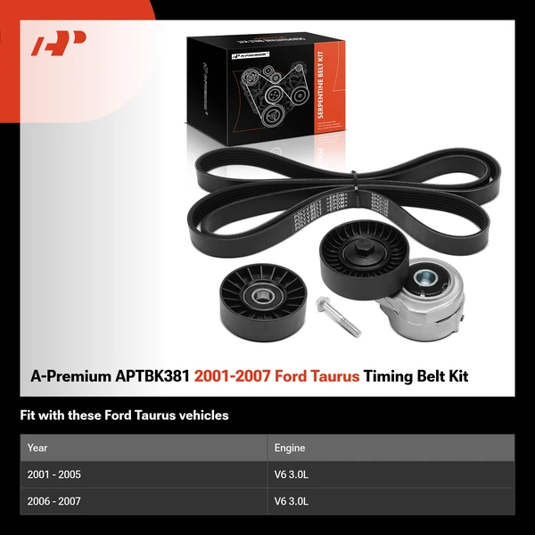 A-Premium APTBK381 2001-2007 Ford Taurus Timing Belt Kit