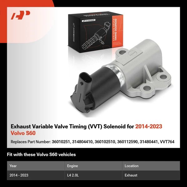 Exhaust Variable Valve Timing (VVT) Solenoid for 2014-2023 Volvo S60