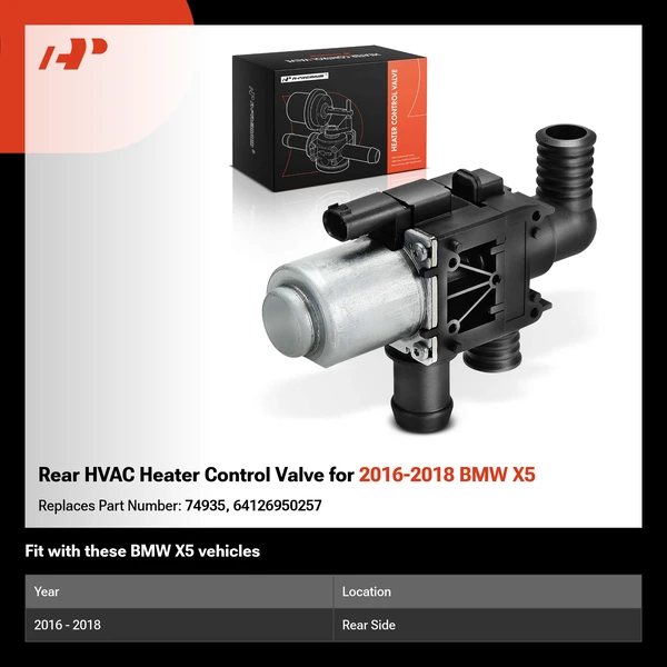 Rear HVAC Heater Control Valve for 2016-2018 BMW X5