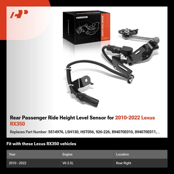 Rear Passenger Ride Height Level Sensor for 2010-2022 Lexus RX350