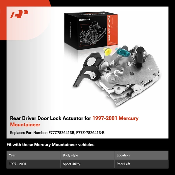 Rear Driver Door Lock Actuator for 1997-2001 Mercury Mountaineer