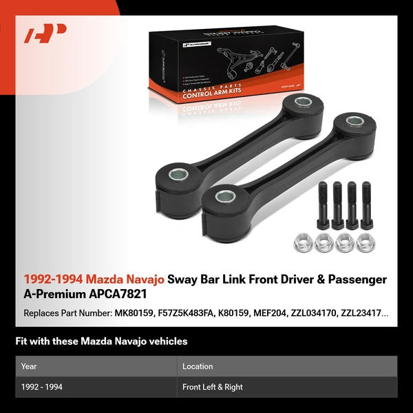 1992-1994 Mazda Navajo Sway Bar Link Front Driver & Passenger A-Premium APCA7821