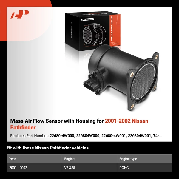 Mass Air Flow Sensor with Housing for 2001-2002 Nissan Pathfinder
