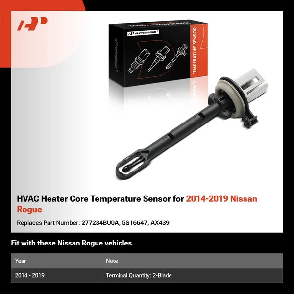 HVAC Heater Core Temperature Sensor for 2014-2019 Nissan Rogue