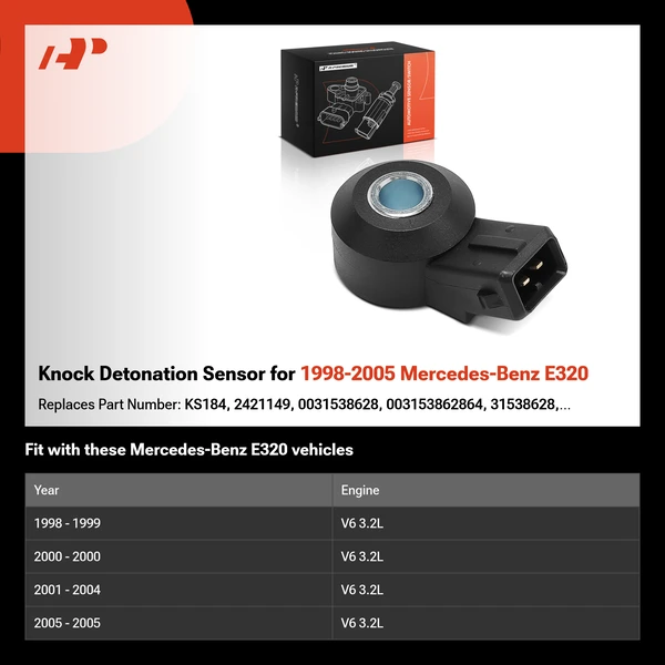 Knock Detonation Sensor for 1998-2005 Mercedes-Benz E320