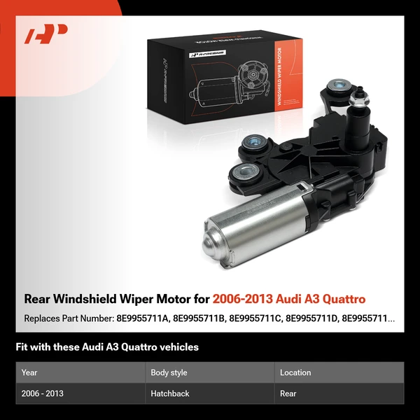 Rear Windshield Wiper Motor for 2006-2013 Audi A3 Quattro