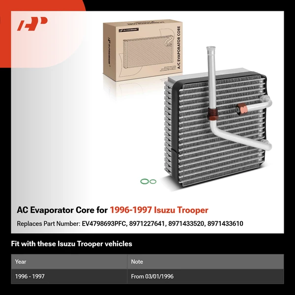 AC Evaporator Core for 1996-1997 Isuzu Trooper