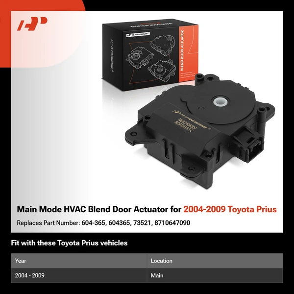Main Mode HVAC Blend Door Actuator for 2004-2009 Toyota Prius
