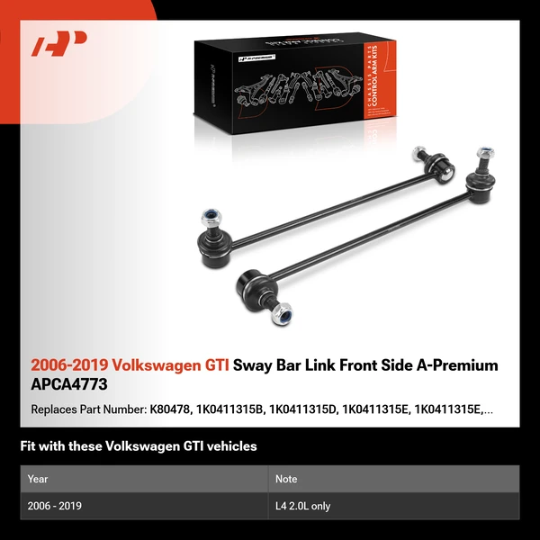 2006-2019 Volkswagen GTI Sway Bar Link Front Side A-Premium APCA4773