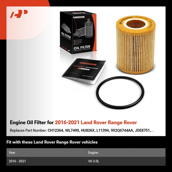 Engine Oil Filter for 2016-2021 Land Rover Range Rover