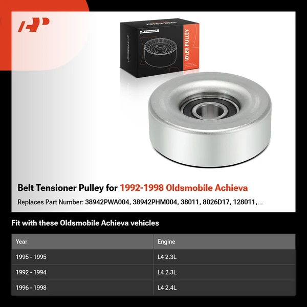 Belt Tensioner Pulley for 1992-1998 Oldsmobile Achieva