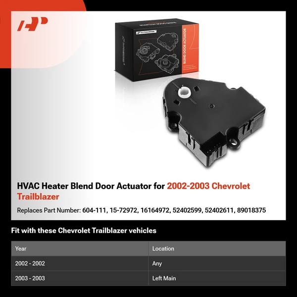 HVAC Heater Blend Door Actuator for 2002-2003 Chevrolet Trailblazer