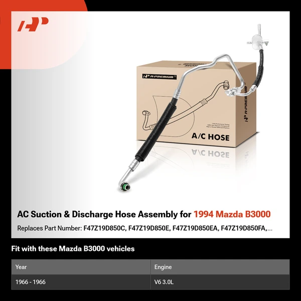 AC Suction & Discharge Hose Assembly for 1994 Mazda B3000