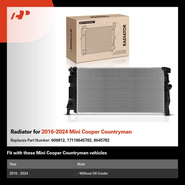 Radiator for 2016-2024 Mini Cooper Countryman