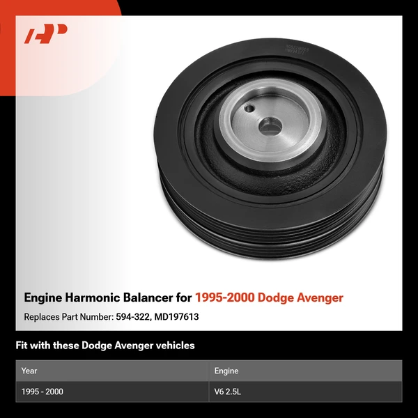 Engine Harmonic Balancer for 1995-2000 Dodge Avenger