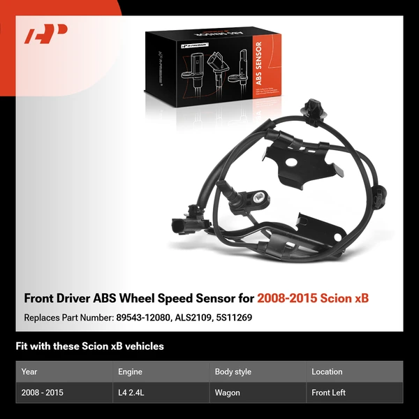 Front Driver ABS Wheel Speed Sensor for 2008-2015 Scion xB