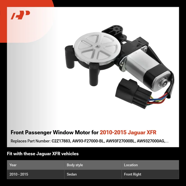 Front Passenger Window Motor for 2010-2015 Jaguar XFR