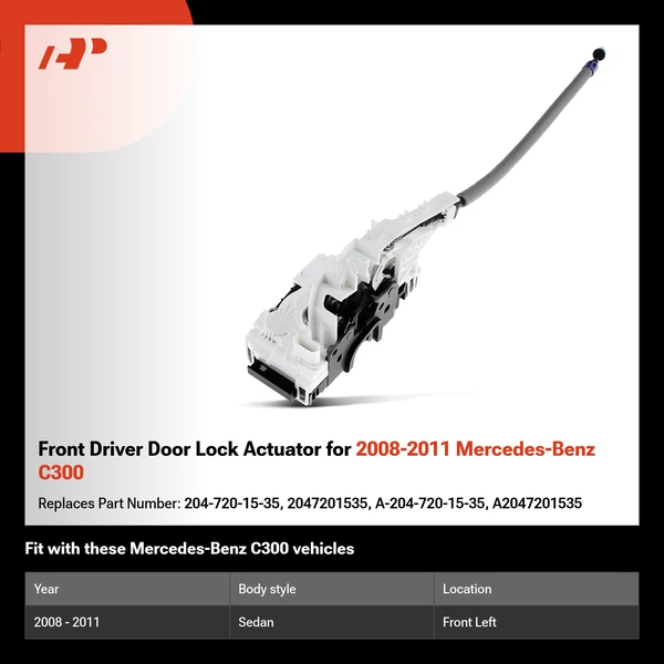Front Driver Door Lock Actuator for 2008-2011 Mercedes-Benz C300