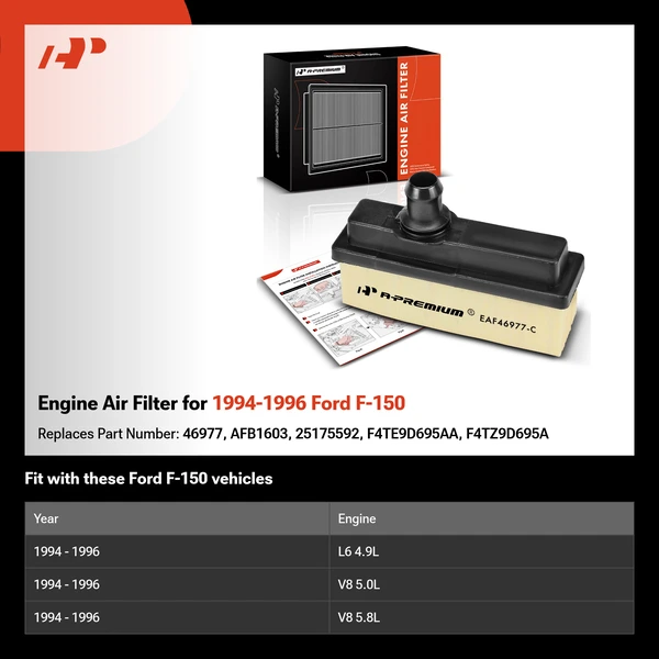 Engine Air Filter for 1994-1996 Ford F-150