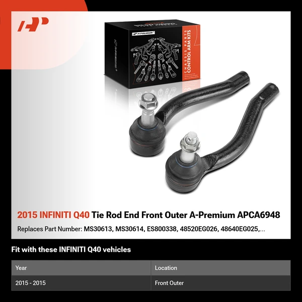 2015 INFINITI Q40 Tie Rod End Front Outer A-Premium APCA6948