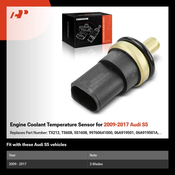 Engine Coolant Temperature Sensor for 2009-2017 Audi S5