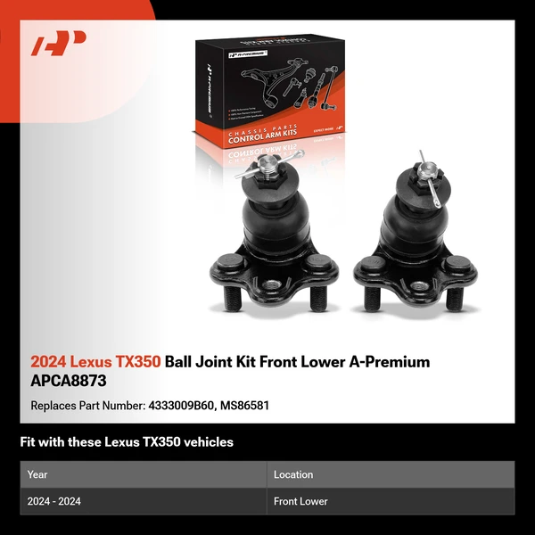 2024 Lexus TX350 Ball Joint Kit Front Lower A-Premium APCA8873