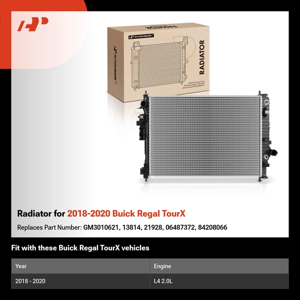 Radiator for 2018-2020 Buick Regal TourX