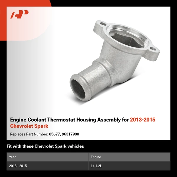 Engine Coolant Thermostat Housing Assembly for 2013-2015 Chevrolet Spark
