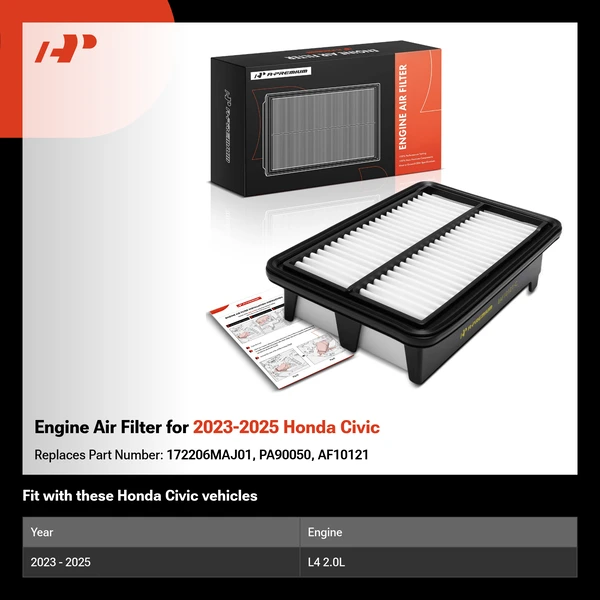Engine Air Filter for 2023-2025 Honda Civic