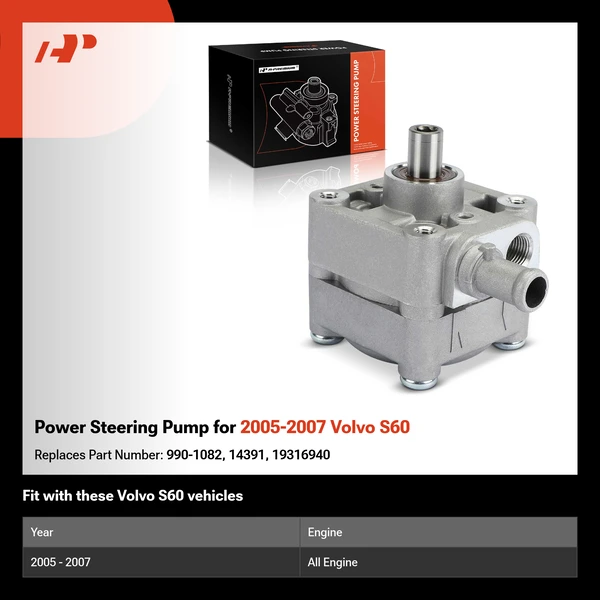 Power Steering Pump for 2005-2007 Volvo S60