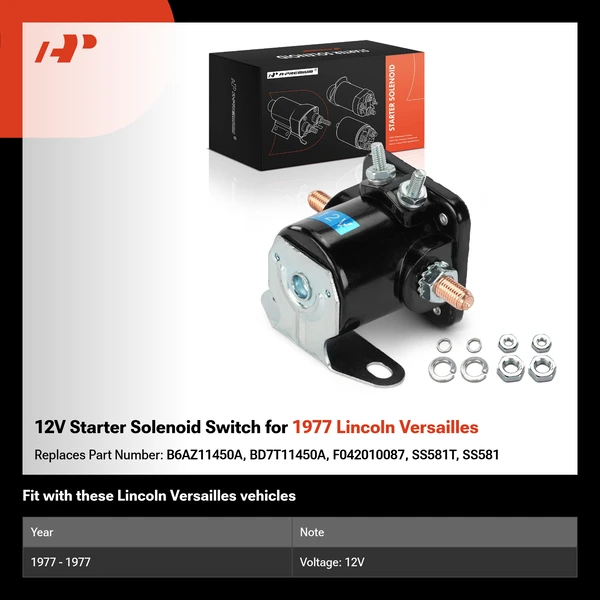 12V Starter Solenoid Switch for 1977 Lincoln Versailles