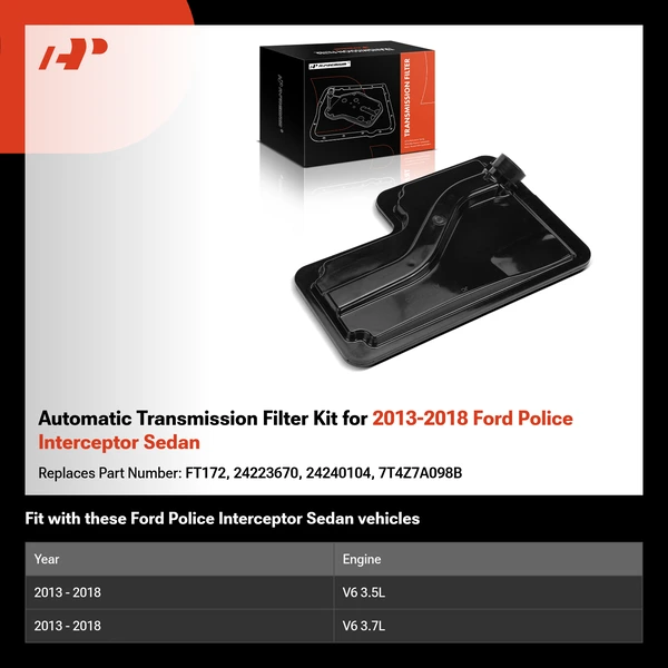 Automatic Transmission Filter Kit for 2013-2018 Ford Police Interceptor Sedan