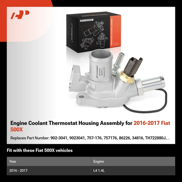 Engine Coolant Thermostat Housing Assembly for 2016-2017 Fiat 500X