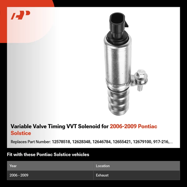 Variable Valve Timing VVT Solenoid for 2006-2009 Pontiac Solstice