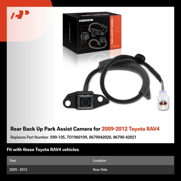Rear Back Up Park Assist Camera for 2009-2012 Toyota RAV4