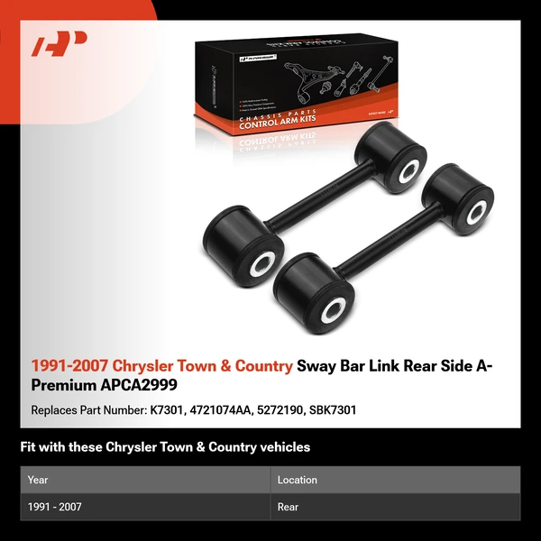1991-2007 Chrysler Town & Country Sway Bar Link Rear Side A-Premium APCA2999