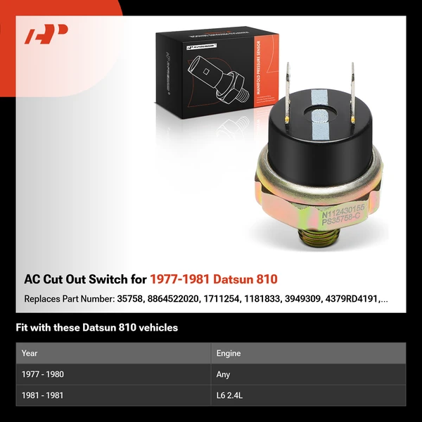 AC Cut Out Switch for 1977-1981 Datsun 810