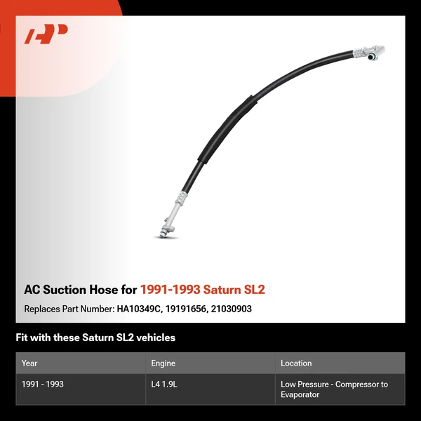 AC Suction Hose for 1991-1993 Saturn SL2