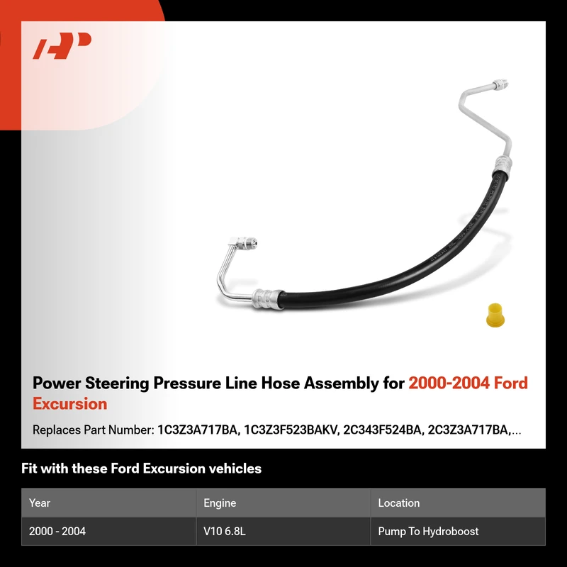 Power Steering Pressure Line Hose Assembly for 2000-2004 Ford Excursion