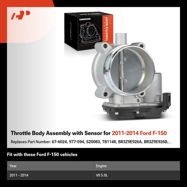 Throttle Body Assembly with Sensor for 2011-2014 Ford F-150